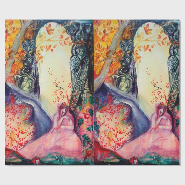 Papel De Regalo DREAM GOLDEN / Jardín Zen de Meditación Yoga (Superficie plana)