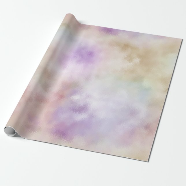 Papel De Regalo Dreamy Gold Purple Ombre (Desenrollado)