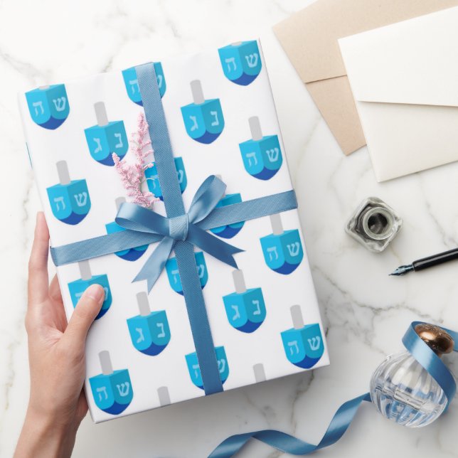 Papel De Regalo Dreidel de Hanukkah  (Regalar)