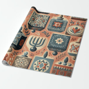 Papel De Regalo Dreidel Dreidel Dreidel
