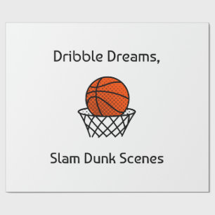 Papel De Regalo Dribble Dreams, Escenas de Mate de Baloncesto