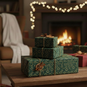 Papel De Regalo Dried Citrus & Gold Pattern Wrapping Paper