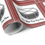 Papel De Regalo Drummer Boy Christmas Snare Drum Drumsticks Music<br><div class="desc">Wrap up something special for your favorite musician or music lover with this holiday snare drum wrapping paper!

Be sure to visit my store at zazzle.com/drumjunkiegraphics for more music merch and musician gift ideas!</div>