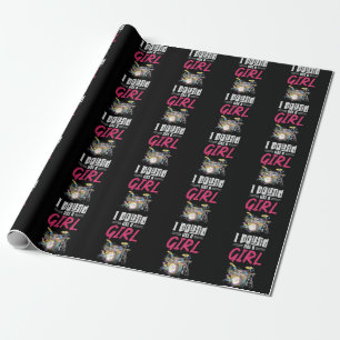 Papel De Regalo Drummer Chica Drumset Female Drum Music Lover