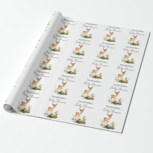 Papel De Regalo Ducha de Bebé Animales del Bosque