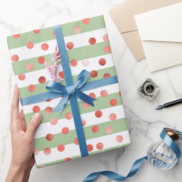 Papel De Regalo Ducha de bebé con patrón de fresa