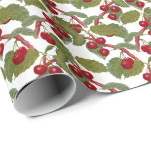 Papel De Regalo Ducha de bebé de cereza en baldosas linda