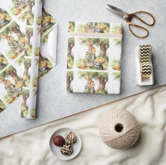 Papel De Regalo Ducha de bebé de conejo del bosque (Artesanía)