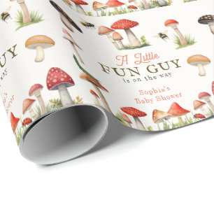 Papel De Regalo Ducha de bebé Niño Hongo Divertido Chico