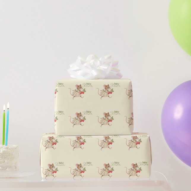 Papel De Regalo Ducha de niña con animales del bosque (Regalos de fiesta)