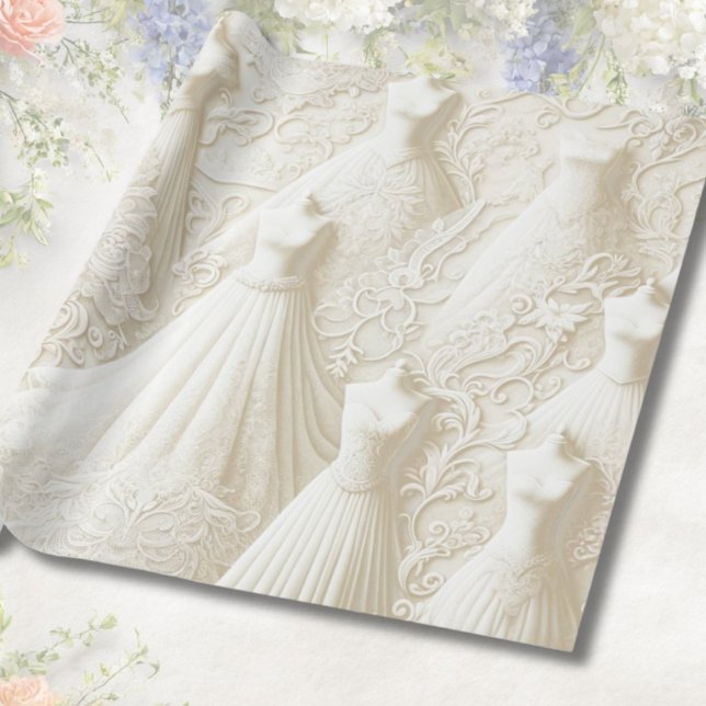 Papel De Regalo Ducha de novia Boda Vestido Luces de encaje blanca (Subido por el creador)
