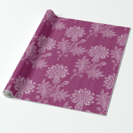 Papel De Regalo Ducha de novia de encaje floral burgundy