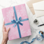 Papel De Regalo Ducha de novia de encaje floral rosa<br><div class="desc">Ducha de novia de encaje floral rosa</div>