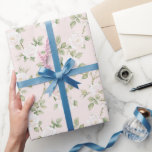 Papel De Regalo Ducha de novia floral blanca de Rubor<br><div class="desc">Ducha de novia floral blanca de Rubor</div>