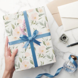 Papel De Regalo Ducha de Novia Floral de Melocotón