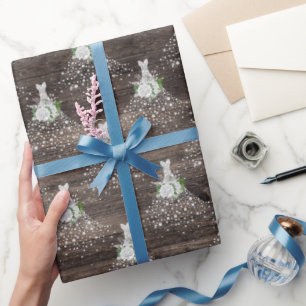 Papel De Regalo Ducha de novia vestido Boda fiesta rústico