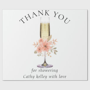 Papel De Regalo Ducha de novias de brunch y burbuja con marca pers
