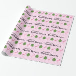 Papel De Regalo Ducha de novias Rosa Flamingo Luau<br><div class="desc">Alojamiento de un fiesta con el tema de la ducha de novia luau. Personalice esto con el nombre de la novia. Este papel de envoltura presenta mi flamingo rosa y mi ilustracion de hojas de monstera para su tema tropical.</div>
