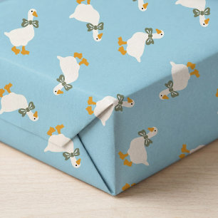 Papel De Regalo Ducha de Polvo Azul Ganso Sabio Arco Bebé Niño