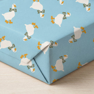 Papel De Regalo Ducha de Polvo Azul Ganso Sabio Arco Bebé Niño