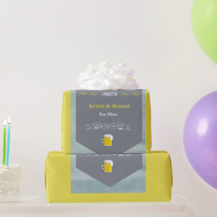 Papel De Regalo Ducha divertida con etiqueta personalizada de cerv