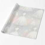 Papel De Regalo Ducha nupcial Boda Vestido Pastel Luces<br><div class="desc">Envuelve tu regalo con esta obra de arte de la Boda de ducha de novias vestida con las luces Pastel que realzará cualquier regalo.</div>