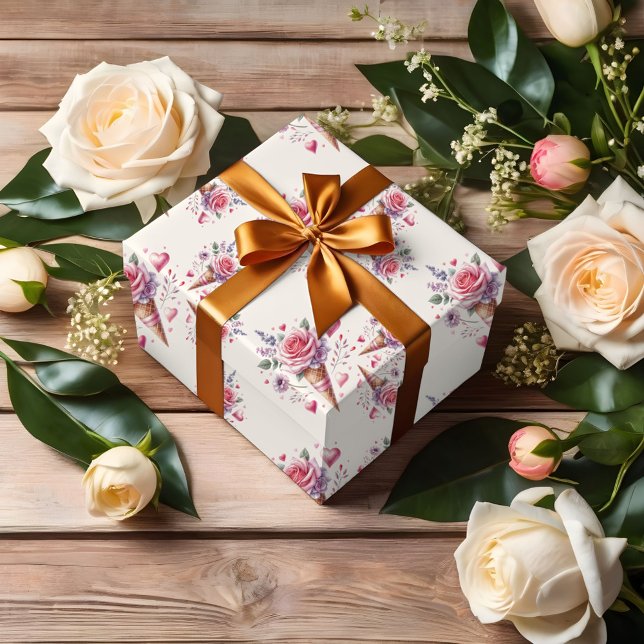Papel De Regalo Ducha nupcial con crema de hielo Scoopup Watercolo (Subido por el creador)