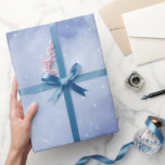 Papel De Regalo Ducha nupcial nublada celestial de vino azul<br><div class="desc">Envuelve tus regalos con elegancia con este Papel de envolver de ducha de nubes azul celestial, con un cielo acuarela de ensueño lleno de estrellas y nubes suaves. Este suntuoso y caprichoso papel de envoltura es perfecto para duchas de novias, fiestas de soltera, cumpleaños y celebraciones especiales. Su encantador diseño...</div>