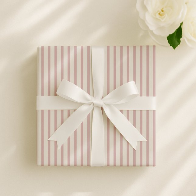 Papel De Regalo Ducha para bebés de rayas rosa pastel o blanco rot (Subido por el creador)