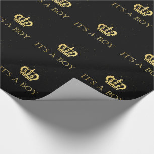Papel De Regalo Ducha real del bebé de la corona de oro