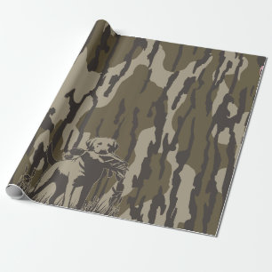 Papel De Regalo Duck Hunter Dog Forest Waterfowl Bottomland Camo