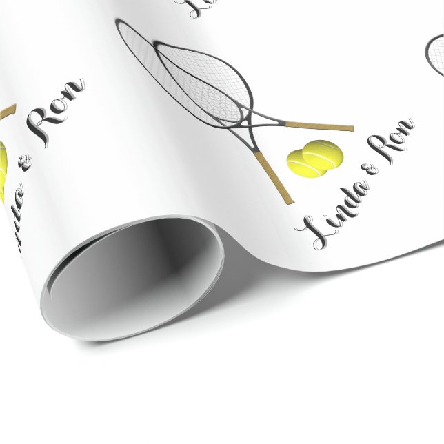 Papel De Regalo Dudas de tenis Añadir nombres o texto blanco (Esquina del rollo)