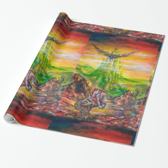 PAPEL DE REGALO DUEL MÁGICO ENTRE BRADAMANT Y NEGROMANCER (Desenrollado)