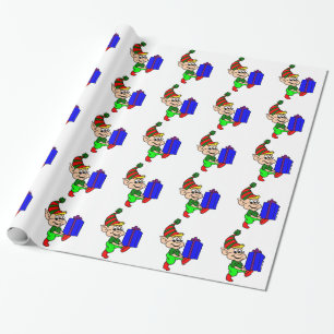Papel De Regalo Duende y regalo
