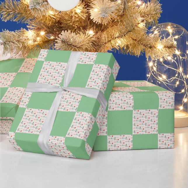 Papel De Regalo Duendes de Navidad con Lunares (Vacaciones)