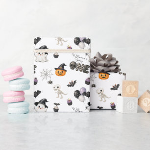 Papel De Regalo Dulce Bebe Niños Halloween Espeluznante Uno