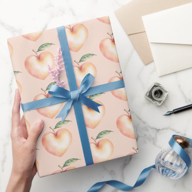 Papel De Regalo Dulce como un cumpleaños de corazón de melocotón (Regalar)