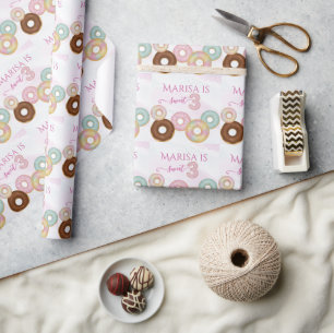 Papel De Regalo Dulce cumpleaños de Donut   Fiesta infantil colori