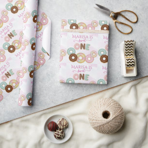 Papel De Regalo Dulce cumpleaños de Donut Fiesta infantil colori