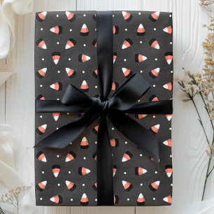 Papel De Regalo Dulce de Halloween Patrón de Maíz Espeluznante