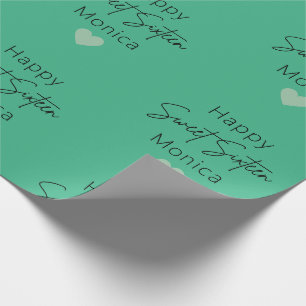 Papel De Regalo Dulce de menta 16 cumpleaños personalizado