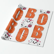 Dulce diseño de Halloween de fantasma Kawaii “Boo”