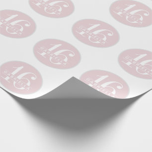 Papel De Regalo Dulce dulce personalizado rosado decimosexto cumpl