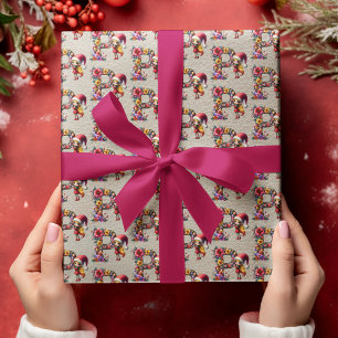Papel De Regalo Dulce Elfo de Navidad Carta Festiva P