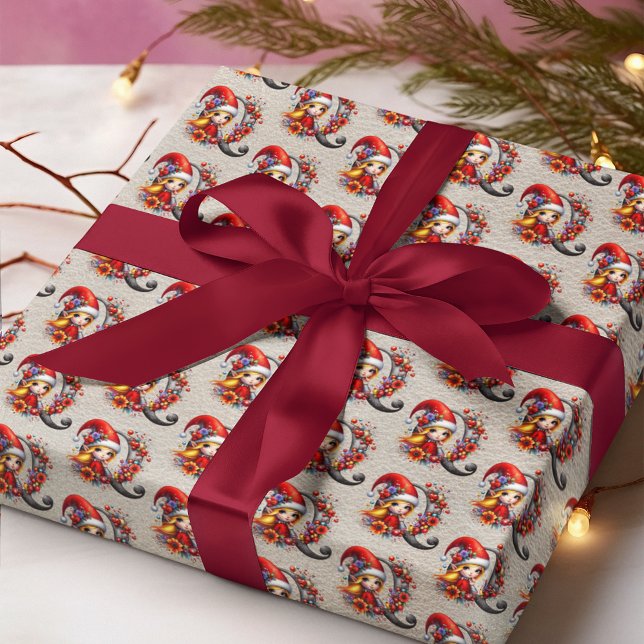 Papel De Regalo Dulce Elfo de Navidad Carta Festiva Q (Subido por el creador)