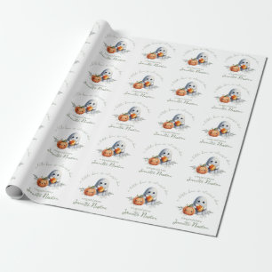 Papel De Regalo Dulce Fantasma de Ganchillo Halloween Baby Shower