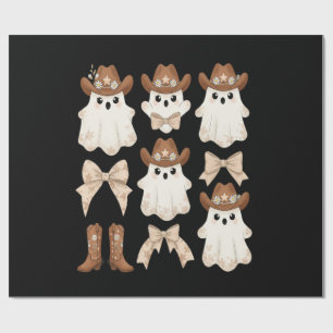 Papel De Regalo Dulce Fantasma de Vaquero de Halloween