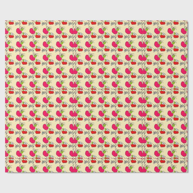 Papel De Regalo Dulce Huerto de Manzanas (Superficie plana)
