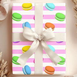 Papel De Regalo Dulce Macaroon Arcoíris de Repostería