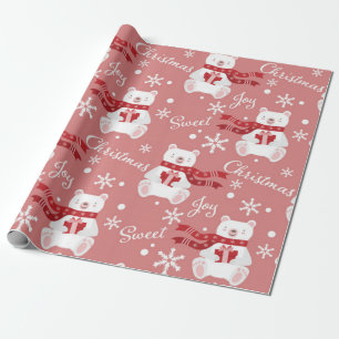 Papel De Regalo Dulce Navidades Joy Bear